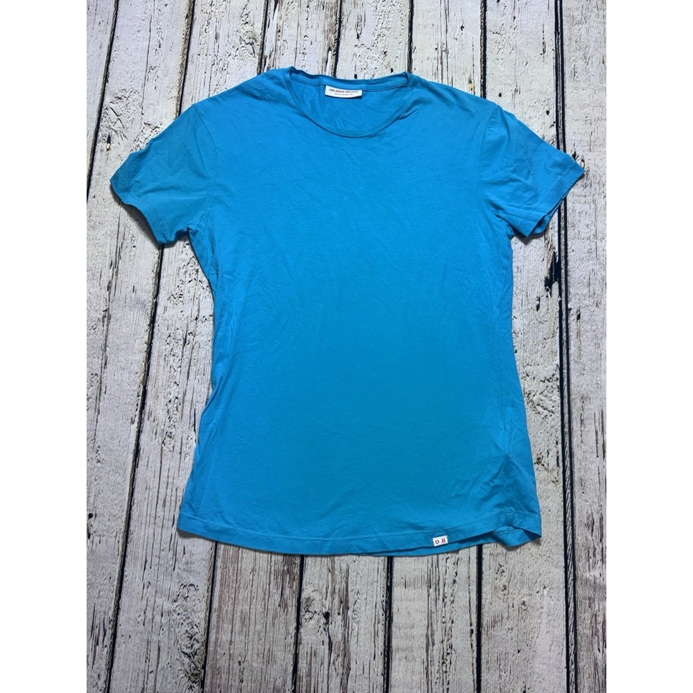 Orlebar Brown T-Shirt Men's XS Turquoise Blue Crewneck 100% Cotton